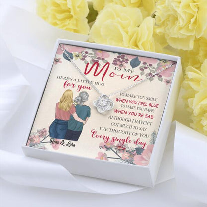 Personalized Message Card Alluring Beauty Love Knot Necklace Jewelry - Best Gift For Mother's Day