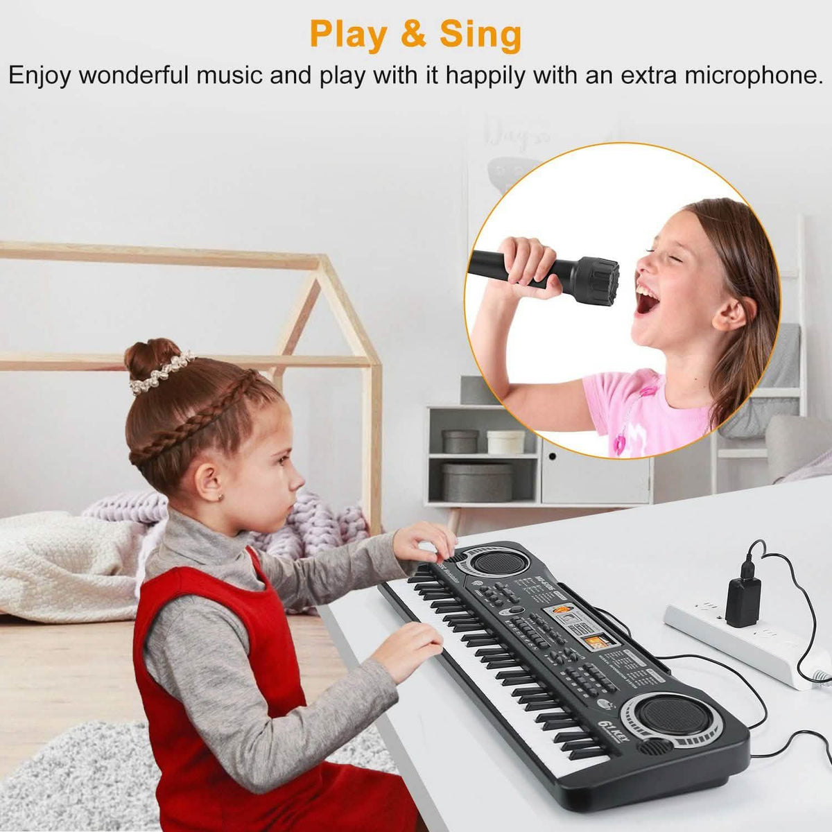 61 Keys Digital Music Electronic Keyboard