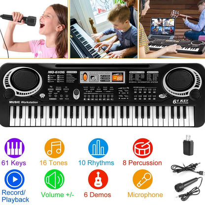 61 Keys Digital Music Electronic Keyboard