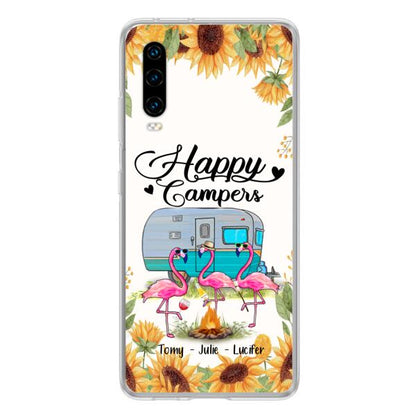 Personalized Camping Flamingo Phone Case - Happy Campers - For Xiaomi, Oppo And Huawei Phone Case - JLDWNZ