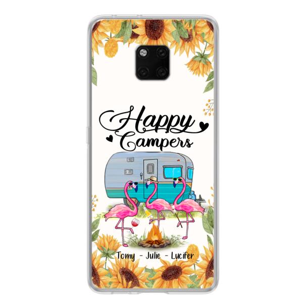 Personalized Camping Flamingo Phone Case - Happy Campers - For Xiaomi, Oppo And Huawei Phone Case - JLDWNZ