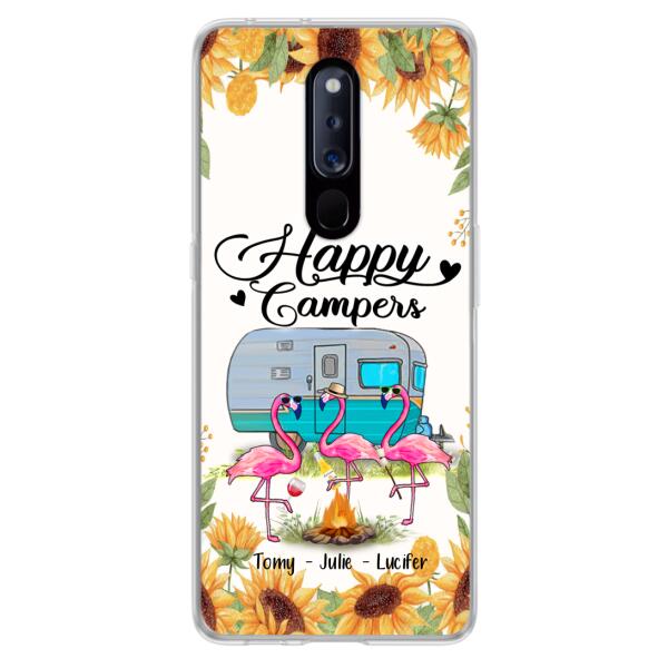 Personalized Camping Flamingo Phone Case - Happy Campers - For Xiaomi, Oppo And Huawei Phone Case - JLDWNZ