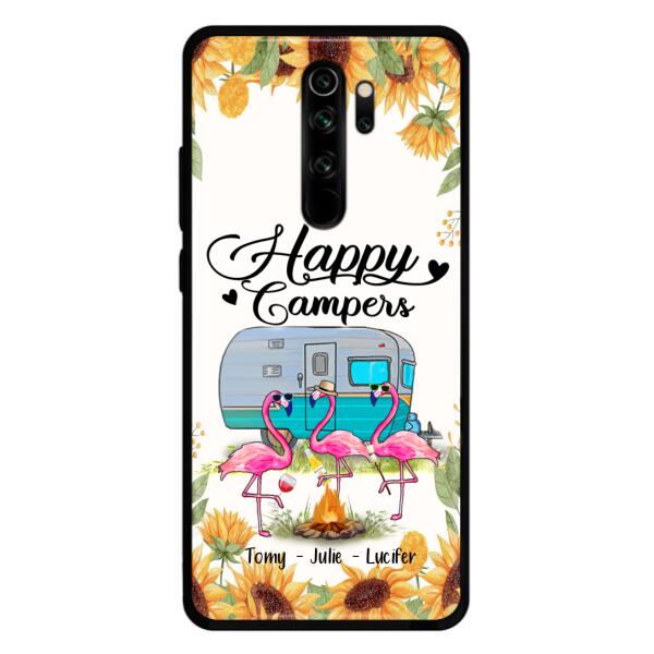Personalized Camping Flamingo Phone Case - Happy Campers - For Xiaomi, Oppo And Huawei Phone Case - JLDWNZ