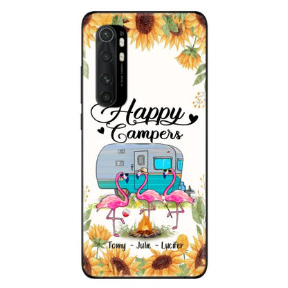 Personalized Camping Flamingo Phone Case - Happy Campers - For Xiaomi, Oppo And Huawei Phone Case - JLDWNZ