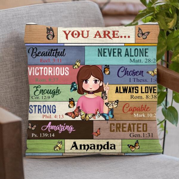 Personalized Hippie Girl Pillow - She Is Me I Am She - AJXGZC