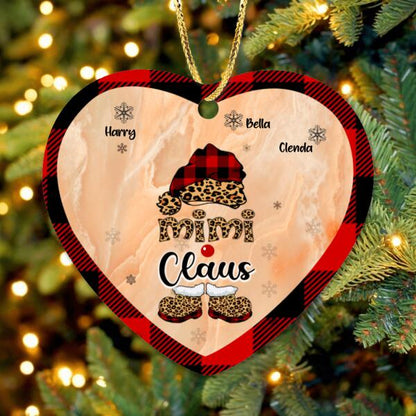 Personalized Mimi Claus Ornament - Up to 9 Names - Gift For Grandma