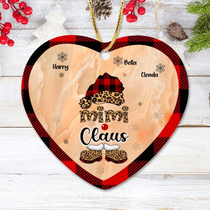 Personalized Mimi Claus Ornament - Up to 9 Names - Gift For Grandma