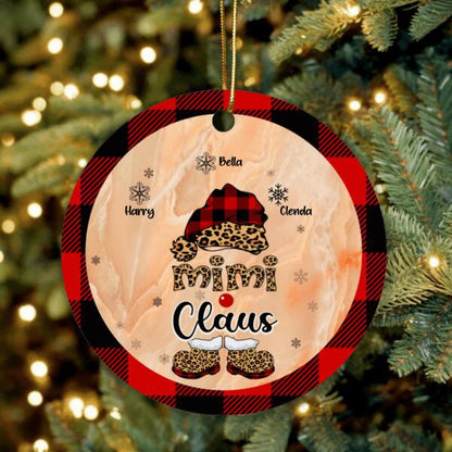 Personalized Mimi Claus Ornament - Up to 9 Names - Gift For Grandma