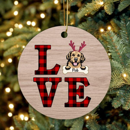 Personalized Xmas Pet Ornament - Christmas Gift For Dog/Cat Lover