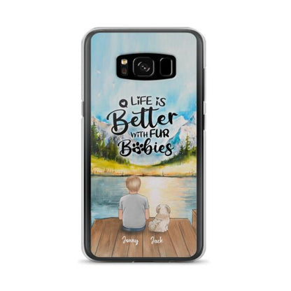 Personalized Pet Kid Phone Case - Life Is Better With Fur Babies - Case For iPhone And Samsung