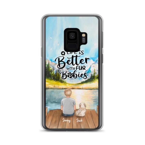 Personalized Pet Kid Phone Case - Life Is Better With Fur Babies - Case For iPhone And Samsung