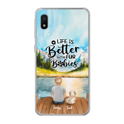 Personalized Pet Kid Phone Case - Life Is Better With Fur Babies - Case For iPhone And Samsung