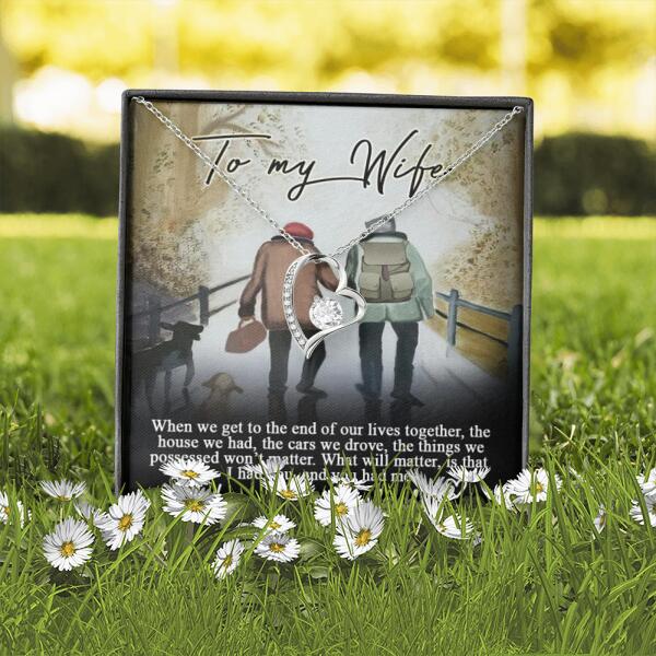 Personalized Couple Forever Love Necklace - Gift For Wife From Husband