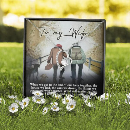 Personalized Couple Forever Love Necklace - Gift For Wife From Husband