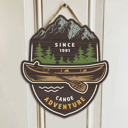 Personalized Camping Door Sign - Up to 12 Options - Gift Idea For Camping Lover