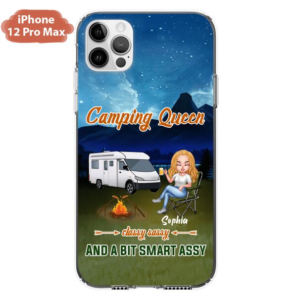 Personalized Camping Queen Phone Case - Gift Idea For Camping Lover - Case For iPhone And Samsung