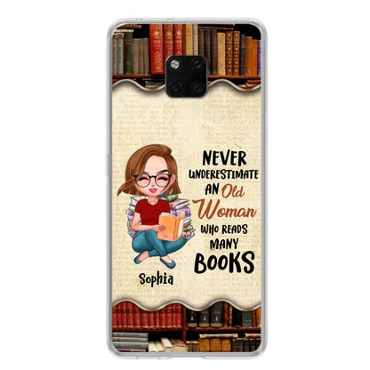 Custom Personalized Old Woman Books Phone Case - Gift Idea For Books Lover - Case For Xiaomi, Oppo And Huawei
