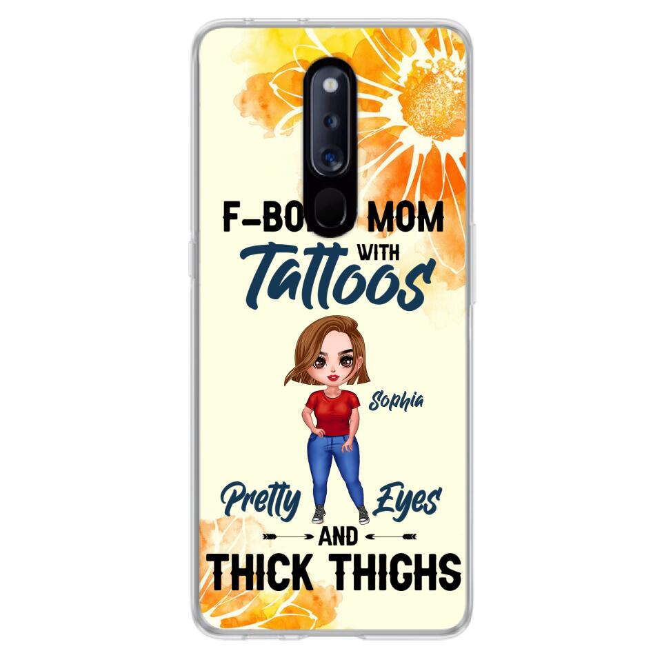 Custom Personalized F-Mom Phone Case - Case for Oppo, Xiaomi and Huawei - F-Bomb Mom with Tattoos