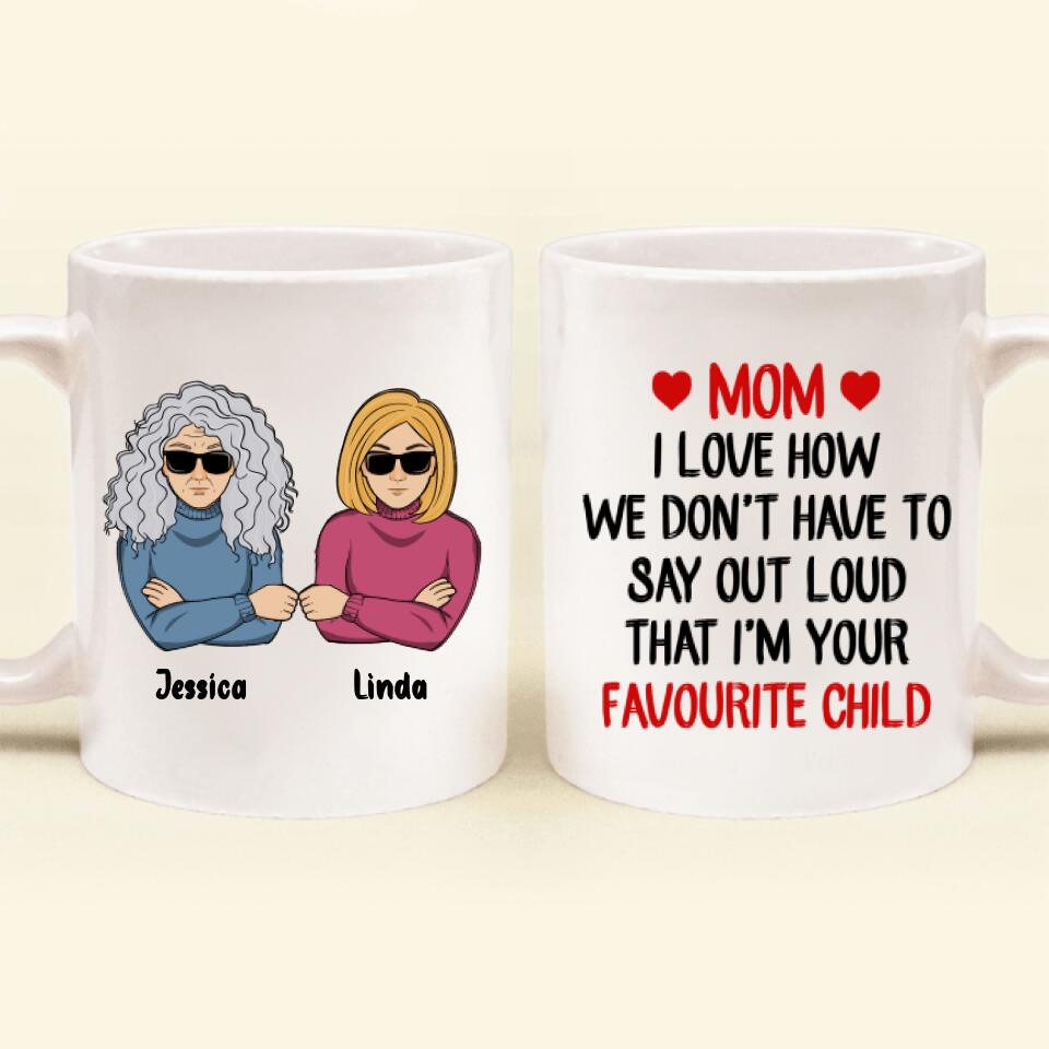 Personalized Coffee Mug - Gift for Mother's Day, gift for Mom - I'm your favourite child Coffee Mug