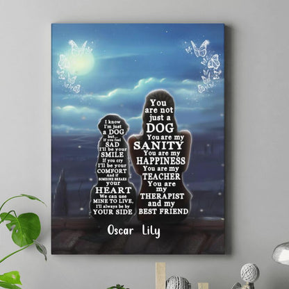 Personalized Dog Mom Canvas - Best Gift For Dog Lovers - I'll Be Your Smile