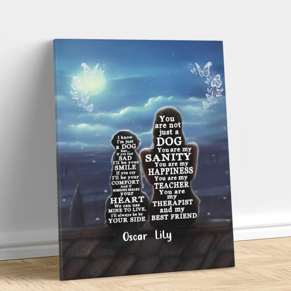 Personalized Dog Mom Canvas - Best Gift For Dog Lovers - I'll Be Your Smile