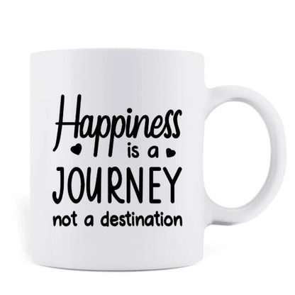 Personalized Couple Motorcycle Coffee Mug - Gift Idea For Couple/Friends - Happiness Is A Journey Not A Destination