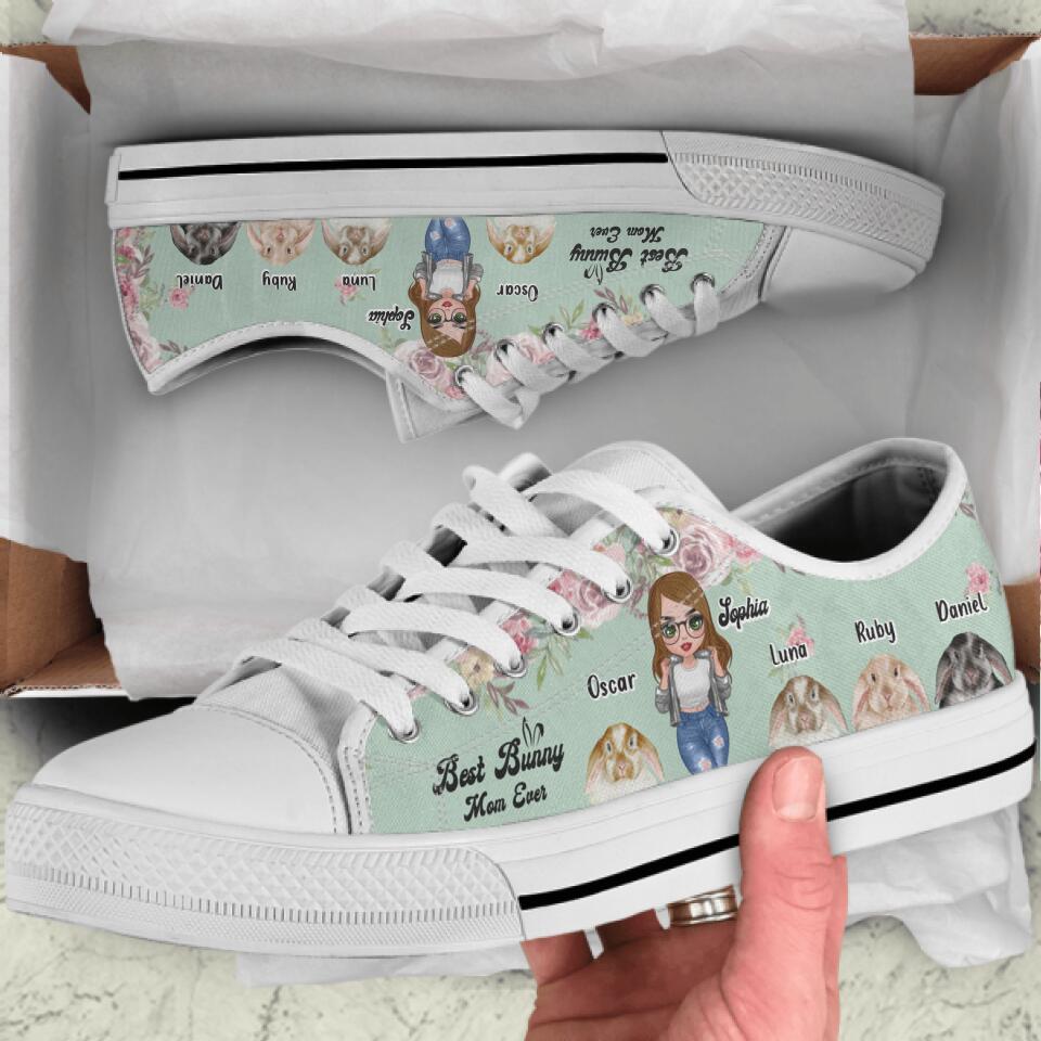 Personalized Bunny Sneakers - Up to 4 Bunnies - Gift Idea For Bunny Lover