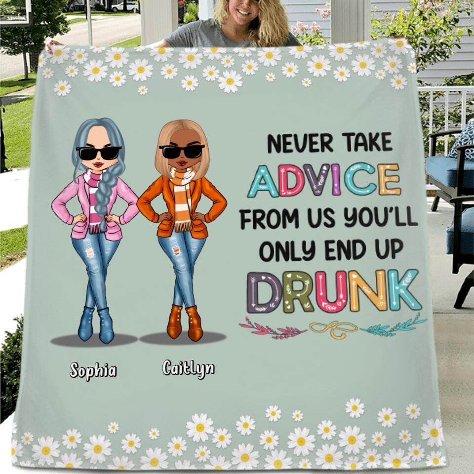 Personalized Best Friends Blanket - Gift Idea For Friends - Up To 5 Friends