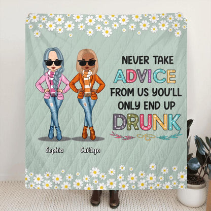 Personalized Best Friends Blanket - Gift Idea For Friends - Up To 5 Friends