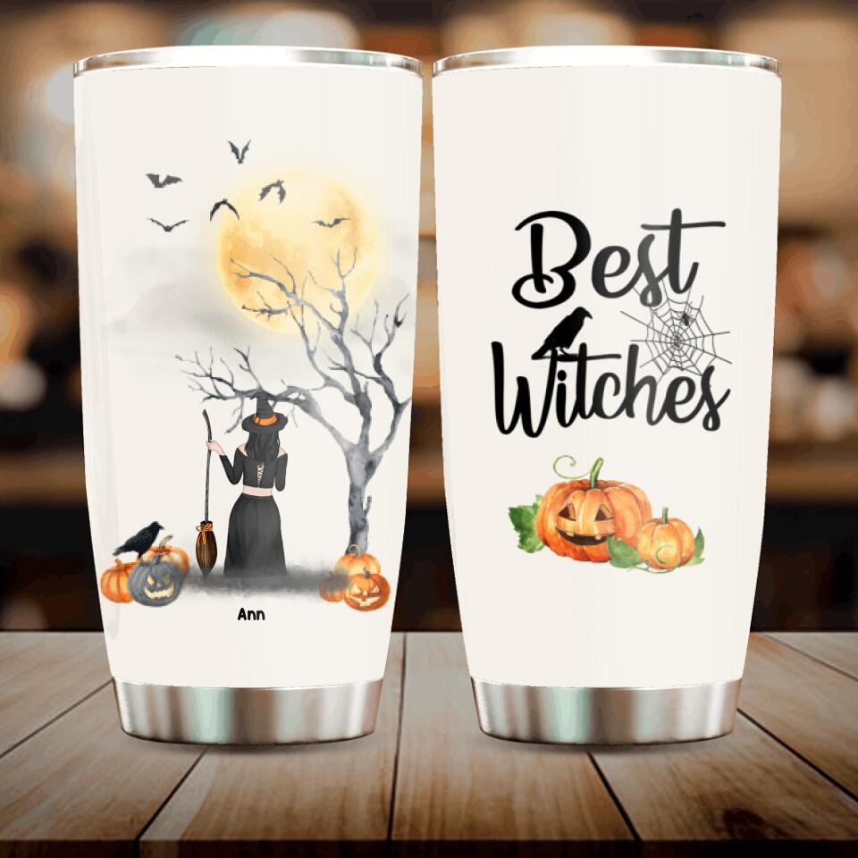 Personalized Witchy Friend Tumbler - Gift For Halloween with up to 3 witches - Best Witches