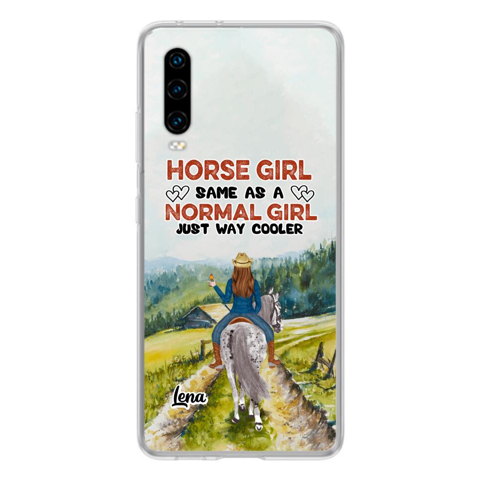 Personalized Horse Girl Phone Case - Up to 3 People - Gift Idea For Horse Lover - Horse Girl Same As A Normal Girl Just Way Cooler - Case For Xiaomi/Huawei/Oppo