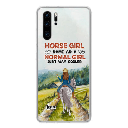 Personalized Horse Girl Phone Case - Up to 3 People - Gift Idea For Horse Lover - Horse Girl Same As A Normal Girl Just Way Cooler - Case For Xiaomi/Huawei/Oppo