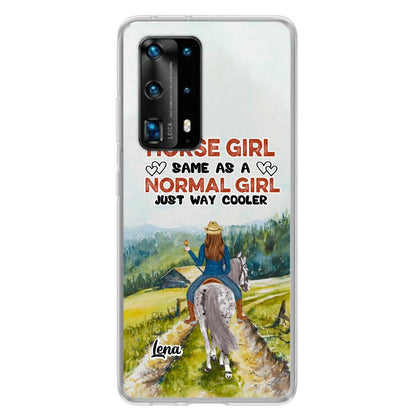 Personalized Horse Girl Phone Case - Up to 3 People - Gift Idea For Horse Lover - Horse Girl Same As A Normal Girl Just Way Cooler - Case For Xiaomi/Huawei/Oppo
