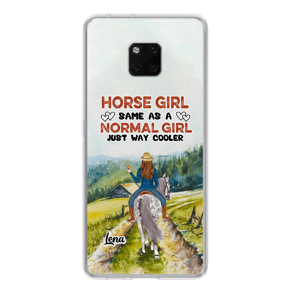 Personalized Horse Girl Phone Case - Up to 3 People - Gift Idea For Horse Lover - Horse Girl Same As A Normal Girl Just Way Cooler - Case For Xiaomi/Huawei/Oppo