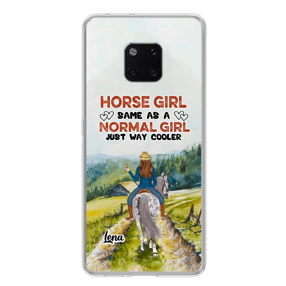 Personalized Horse Girl Phone Case - Up to 3 People - Gift Idea For Horse Lover - Horse Girl Same As A Normal Girl Just Way Cooler - Case For Xiaomi/Huawei/Oppo