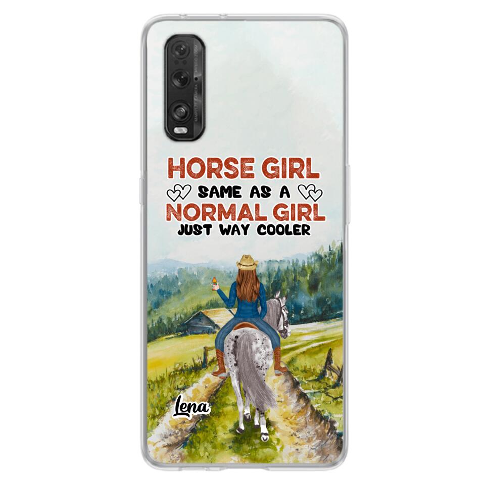 Personalized Horse Girl Phone Case - Up to 3 People - Gift Idea For Horse Lover - Horse Girl Same As A Normal Girl Just Way Cooler - Case For Xiaomi/Huawei/Oppo