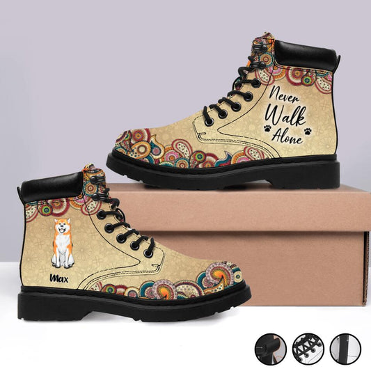 Personalized Dog Season Short Boots - Up to 5 Dogs - Gift Idea For Dog Lovers - Never Walk Alone