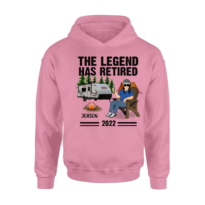 Personalized Camping Retirement Shirt - Up to 4 People - Best Gift For Camping Lover - The Legend Has Retired