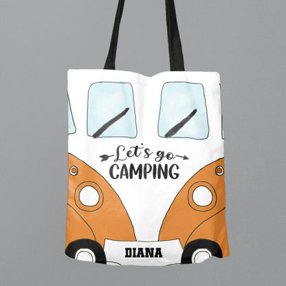 Custom Personalized Bus Camping Canvas Bag - Gift Idea For Camping Lover - Let's Go Camping