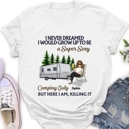 Personalized Camping Shirt/Sweatshirt/Pullover Hoodie/Long Sleeve Shirt - Woman/Couple Camping - Gift Idea For Camping Lover