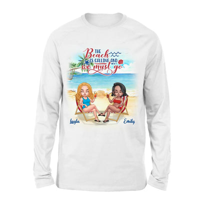 Personalized Beach Shirt - Up to 5 People - Gift Idea For Friends - The Beach Is Calling And We Must Go
