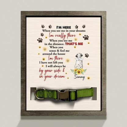 Custom Personalized Memorial Dog Loss Frame - Gift Idea For Dog Lover - I'm Here