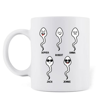 Personalized Father's Day Coffee Mug - We're Glad We Came Out Of Yours