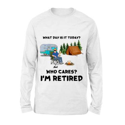 Personalized Camping Shirt/Pullover Hoodie - Gift Idea For Camping Lover/Retired Gift - Man/Woman/Couple - What Day Is Today?