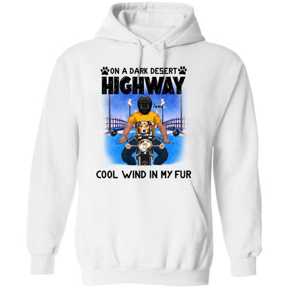Personalized Dog With Bikers T-shirt - Gift For Dog Lover - Up to 3 Dogs - Cool Wind In My Fur