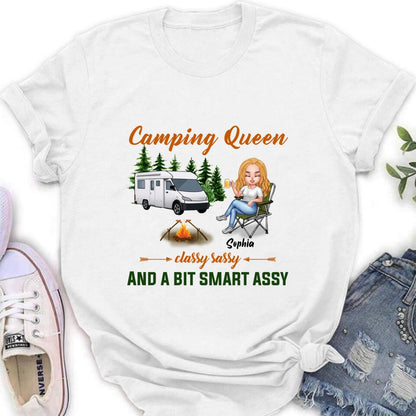 Personalized Camping Queen Shirt/Pullover Hoodie - Gift Idea For Camping Lover