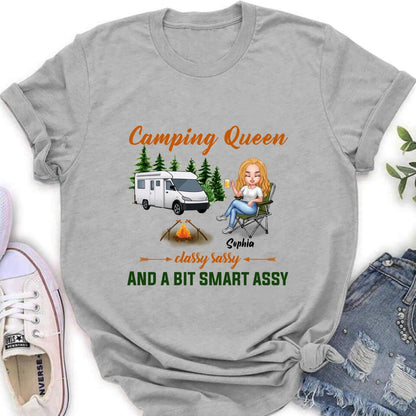 Personalized Camping Queen Shirt/Pullover Hoodie - Gift Idea For Camping Lover