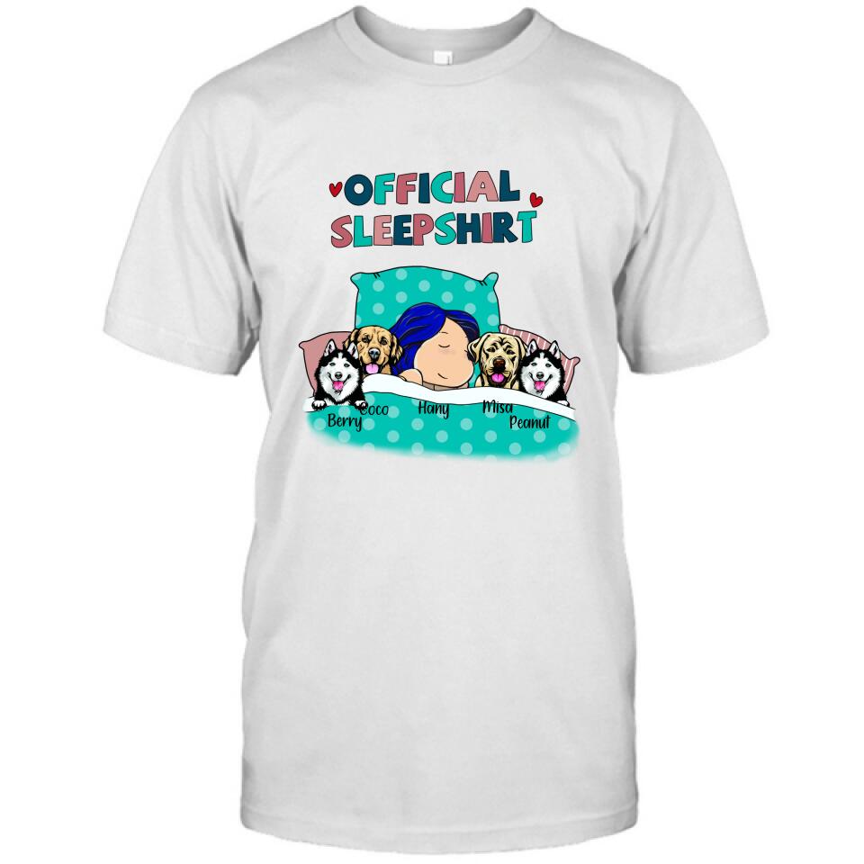 Personalized Dog Shirt - Up to 4 Dogs - Dog Official Sleepshirt