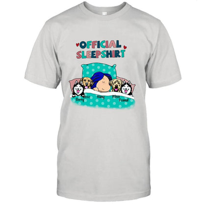 Personalized Dog Shirt - Up to 4 Dogs - Dog Official Sleepshirt