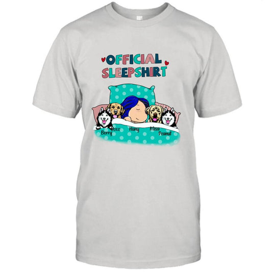 Personalized Dog Shirt - Up to 4 Dogs - Dog Official Sleepshirt